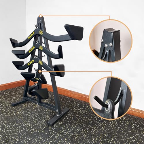 BLUSLM Lat Pull Down Bar Gym Accessory Rack, Lat Pulldown Attachments Cable Attachment Storage Rack for Mag Grip - Home Gym Fitness Heavy Duty A-Frame Stand - color: S-ZHIJIA