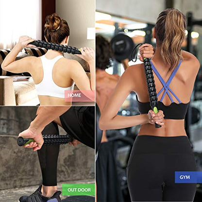 Sportneer Muscle Roller Stick Massage Sticks for Athletes + Deep Tissue Body Massage Stick Tools