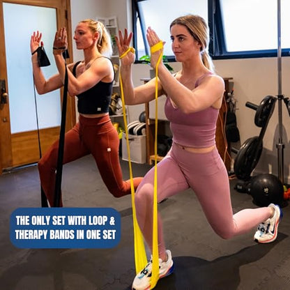 Resistance Bands – Exercise & Loop Stretch Bands for Working Out, Physical Therapy & Home Gym – 100% Natural Latex, Free Workout Videos Endorsed Co Owned By 2024 Gold Medalist