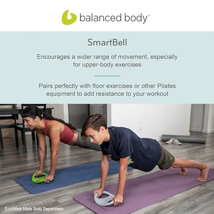Balanced Body SmartBell Ergonomic Two-Handed Pilates Exercise Weight, Pilates Dumbbell, Exercise Equipment for Home Gym or Pilates Studio Use - color: Gray