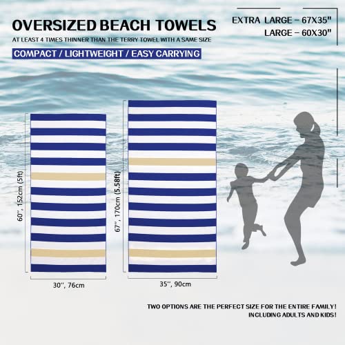 Your Choice Microfiber Beach Towel Sand-Free Quick Dry (67"x35"/60"x30") - color: F-set (9), size: Large(60x30")