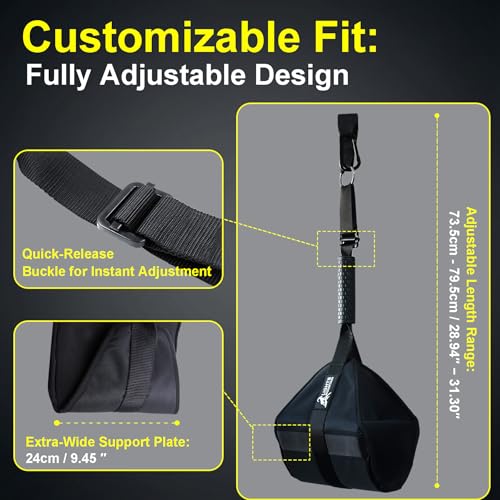 Heavy-Duty Hanging Ab Straps for Pull-Up Bar, Support for Tall Athletes, Thick Padded Arm Cradle for Core Strength & Ab Training,Compatible with Pull-Up Bars & Cable Machines