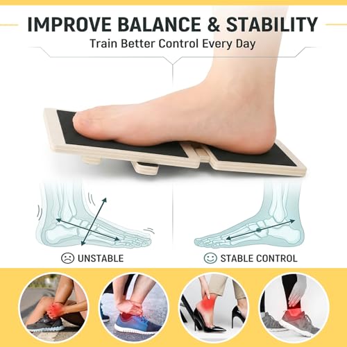 Adjustable Balance Board for Ankle & Foot Strength – Single-Leg Stability Trainer for Balance, Mobility, Calf Flexibility & Core Control – Foot Exercise Equipment for Home, Office, Gym & Rehab