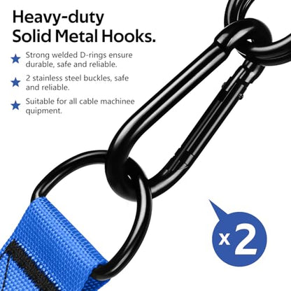 WALITO Exercise Handles, Replacement Cable Machine Attachments for Home Gym Equipment, Pulley System, Pilates, Resistance Bands, Strength Trainer, Heavy Duty Working Out Handles - color: Blue