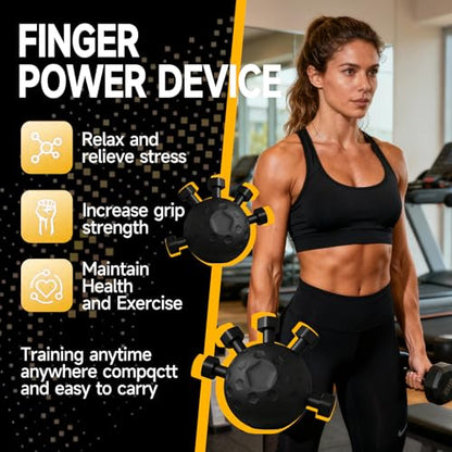 NEDVI Finger Grip Strengthener, 2026 New Hand Forearm Trainer, Arm Toning Shaper and Wrist Strengthener Ball,Portable Adjustable Hand Grip Strengthener for Gym, Piano and Guitar Training