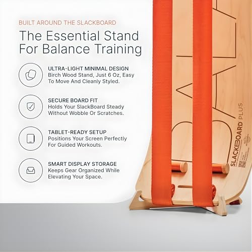 GIBBON SlackBoard, Balance Board Kids & Adults, Slackline Balance Trainer - color: Astro Plus with Stand