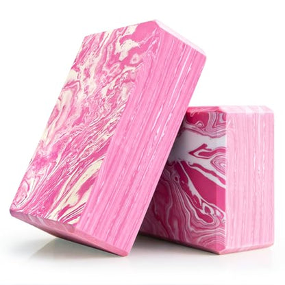 2-Pack Yoga Blocks, High-Density 9"x6"x3" Yoga Brick Foam Blocks Non-Slip EVA Foam Block Yoga Props Accessories for Yoga Pilates Stretching and Meditation