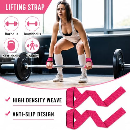 SINYWAY 10 PCS Barbell Pad Set for Squat,Hip Thrust Pad Workout Foam - color: Pink