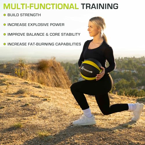 ProsourceFit Weighted Medicine Ball for Full Body Workouts - size: 6 lb