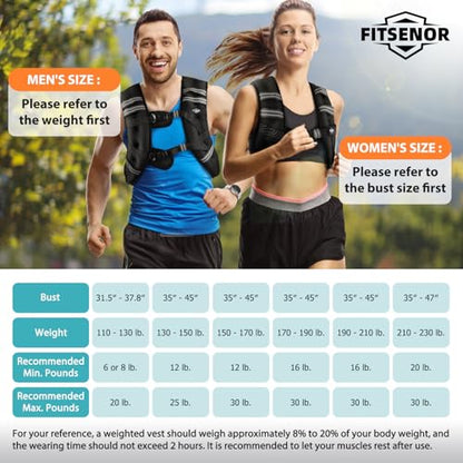 Weighted Vest for Men Women Walking, 6lb/8lb/12lb/16lb/20lb/30lb Strength Training Weight Vests with Phone Pocket, Comfortable Weighted Vest for Running Men, Rucking, Weight Loss, Gym Accessories