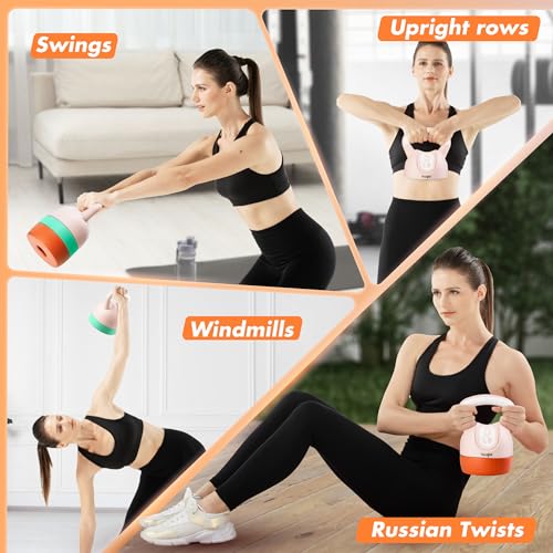 Yes4All Kettlebell Sets - Adjustable Kettlebell Set for Strength Training - Kettlebells Adjustable Weight for Versatile Workouts - color: B. Pastel, style: A. Single