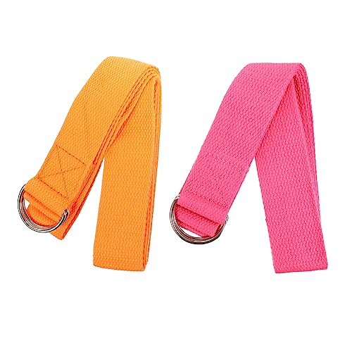 Happyyami 2pcs Yoga Stretching Belt Yoga Bands Resistance Straps Glute Bands Exercise Resistance Bands Training