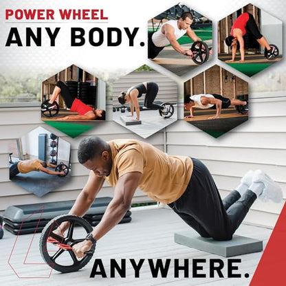 Lifeline Power Wheel for Full Body Functional Fitness - Strengthen Abs, Core, Lower & Upper Body with Foot Straps