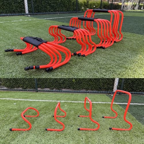 5 Pcs Hurdles Training Equipment Practice, Speed Agility Training Hurdles, with Carry Handle, Easy to Use, for Athletes Sports Soccer Football Tennis Basketball