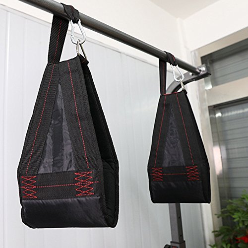 Padded Hanging AB Straps, 1 Pair AB Sling Suspension Hanging Straps Belts Abdominal Muscles Training Pull Sit Ups Chin-up Bar Mounted Muscles Carver