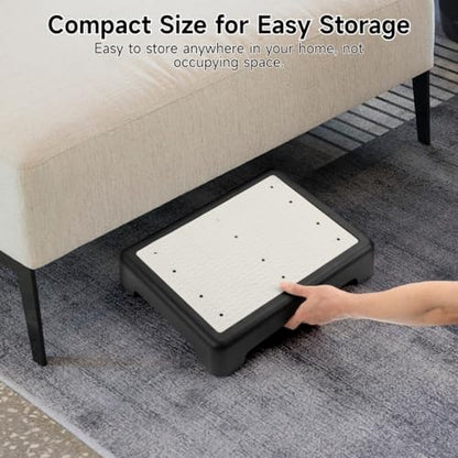 Half Step, Strong Bearing Capacity 440 Lbs for Elderly & Adults, Stairs Beds Cars Non-Slip Mobility Step Platform, Short Step Support Step Riser, One Step Stool for Seniors, Portable