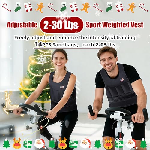 Adjustable Weighted Vest for Men Women,2-30 Lbs Adjustable Weighted Vest with Straps Womens Running Weight Vest for Walking Strength Training Fitness - size: Adjustable 2-30 Lbs