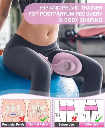 Kegel Exerciser, Pelvic Floor Muscle Exercise Devices for Women, Inner Thigh Exerciser Leg Workout Equipment Thigh Trainer for Male Hip Trimmer Inner Thigh Toner Workout