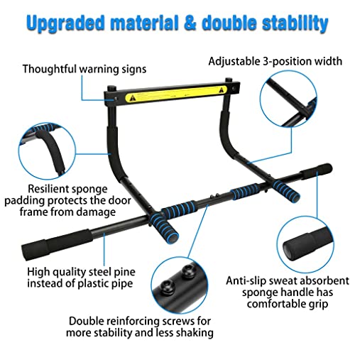 85CM Adjustable Door Frame Pull Up Bar 100KG Without Screws Robust with Foam for Workout Fitness Home Trainer Equipment