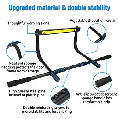 85CM Adjustable Door Frame Pull Up Bar 100KG Without Screws Robust with Foam for Workout Fitness Home Trainer Equipment