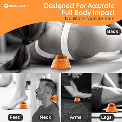 Acumobility Massage Ball Roller 2 Pack - Trigger Point - Massage Balls - color: Orange