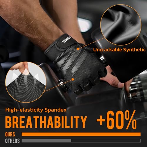 ATERCEL Gym Workout Gloves for Men and Women, Weight Lifting Gloves with Excellent Grip, Lightweight Fitness Gloves for Training, Cycling, Pull Ups, Exercise, Climbing, Rowing and Weightlifting - size: Medium