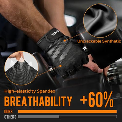 ATERCEL Gym Workout Gloves for Men and Women, Weight Lifting Gloves with Excellent Grip, Lightweight Fitness Gloves for Training, Cycling, Pull Ups, Exercise, Climbing, Rowing and Weightlifting - size: Medium