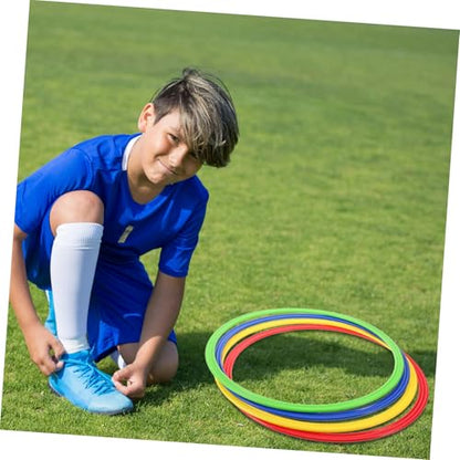 BESPORTBLE 4pcs Soccer Agility Training Rings Versatile Speed and Coordination Drills for Football Players Lightweight and Durable Material for Indoor and Outdoor Use
