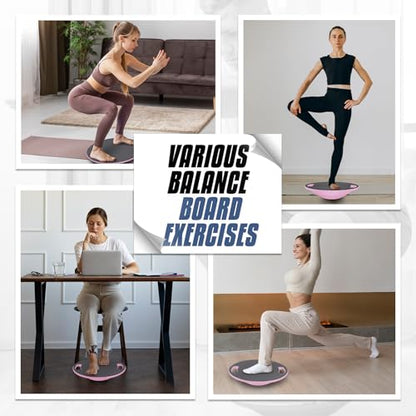 MADOG Wobble Balance Board for Adults, 15.5" TPR Non-slip Surface with Handle for Workout Core Trainer Physical Therapy, Home Gym Stability Board