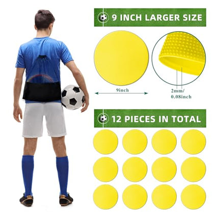9/18/36 Pcs Poly Spot Markers 9 inch Agility Training Markers - color: Yellow
