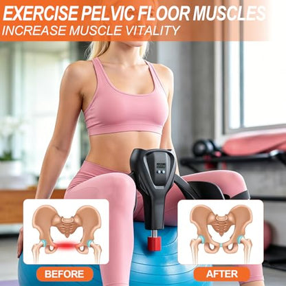 2026 Thigh Master LCD Display - Pelvic Floor Exercise Devices 10-100lb Adjustable Resistance Inner Thigh Exerciser with Leg Band & Poster - Thigh Trainer, Kegel Trainer, Pelvic Health for Women Men
