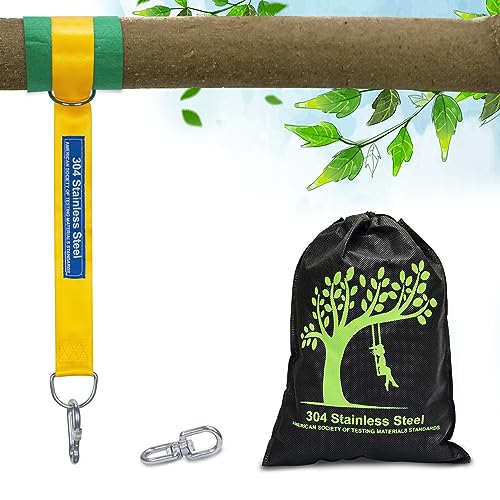 Safe Tree Swing Straps Hanging Kit with Two Alloy Carabiners 2,200lb Breaking Strength Easy and Fast Installation Swings or Hammocks (10ft-Single)