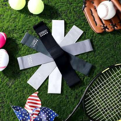20 Pcs Resistance Bands for Women Men 10-115 Lbs 5 Different Resistance Levels Loop Exercise Bands for Leg Working Gym - color: Black