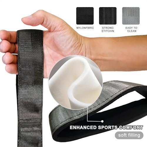 Stretching Strap with 12 Loops, Non-Elastic Physical Therapy with Carry Bag | Premium non elastic yoga straps for injury recovery, rehab flexibility training, hamstring stretch & physical therapy