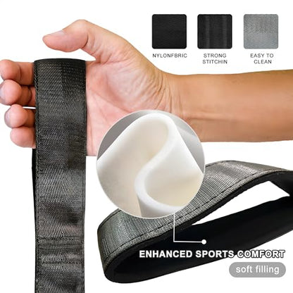 Stretching Strap with 12 Loops, Non-Elastic Physical Therapy with Carry Bag | Premium non elastic yoga straps for injury recovery, rehab flexibility training, hamstring stretch & physical therapy