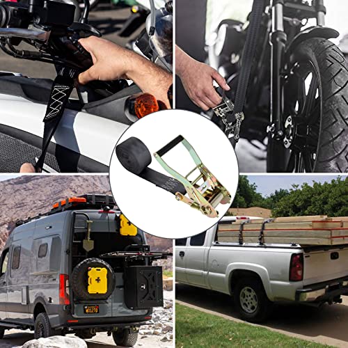 2 Pack 2 Inch Endless Ratchet Strap Heavy Duty 20ft Tie Down Straps Ratchet, 8000 LBS Break Strength, Cargo Ratchet Straps for Motorcycles, Truck, Trailers, Kayaks, Car Roof - color: 2 Pack
