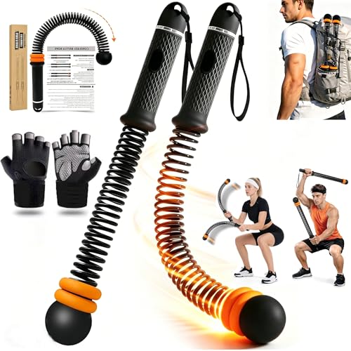 Ropeless Battle Ropes, 2 Pack Cordless Battle Ropes with Adjustable Weights, Non-Slip Comfort Handles, Portable Trainer for Home Gym, HIIT Cardio & Travel Workout - color: Black