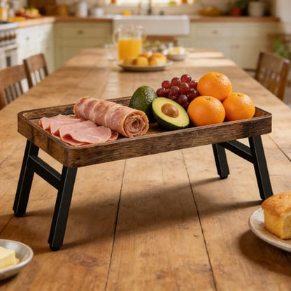 Cupcake Stand, 15.7"x7.9" Foldable Serving Tray, Rustic Farmhouse Dessert Display for Cupcakes, Charcuterie, Fruit & Veggies - size: Square-1 PC