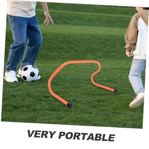 TEHAUX 4pcs Training Hurdles Set 15cm Plastic Speed and Agility Football Training Equipment for Soccer and Track Running Drills