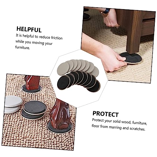 TEHAUX 16pcs Heavy Duty Furniture Glides Moving Pads Core Sliders Material for Moving No Scratch and Noise