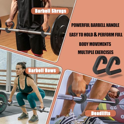 Neutral Grip Handles for Pull Up: Ergonomic Portable Hooks for Barbell Row Deadlift Resistant Bands for Home Gym Fitness Enthusiasts