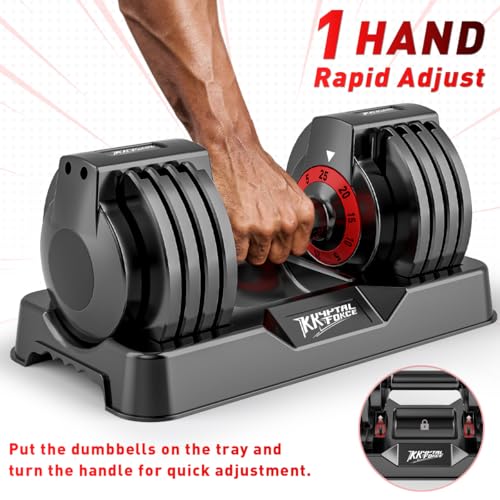 Adjustable Dumbbell Set of 2, 110lbs/50lbs Free Weights Dumbbell Set, 5-in-1/10-in-1 Quick-Lock Hand Weights, 25lbs/55lbs Pair with Anti-Slip Texture Handle, Weight Set For Home Gym Suit both Men and Women