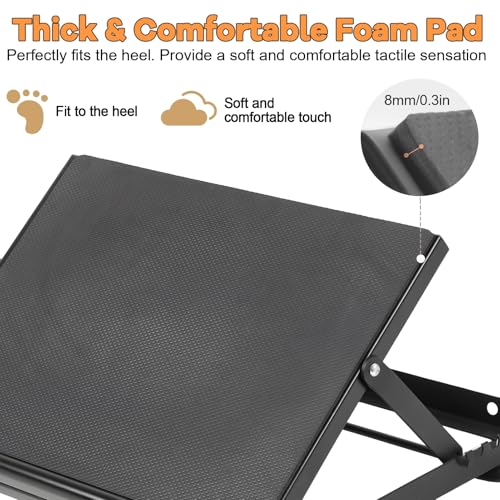 Slant Board for Calf Stretching, Adjustable Incline Balance Board, Calf Stretcher for Squat, Relieving Plantar Fasciitis, Achilles Tendonitis and Muscle Injuries, 600lbs Weight Capacity