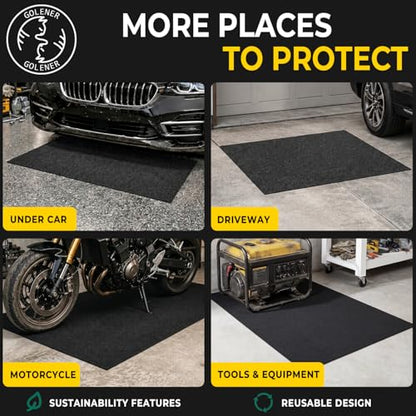 Oil Spill Mat - Garage Floor Mat, Absorbent Oil Pad, Premium Maintenance Mat, Waterproof, Contain Liquid, Protect Garage Surface from Spill & Stain, Reusable, Washable, Durable, Black, 29”x36”