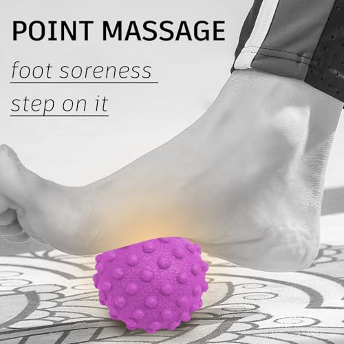 NGT new guide steps Fascia Ball, TPR Massage Ball Suitable for Relaxing Muscles, Restoring Fascia, and Improving Body Condition for All Parts of the Body. (Purple)