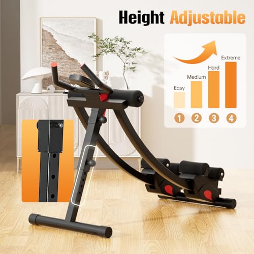 Ab machine, AB trainer machine,workout equipment for Home Gym Strength Training, Ab workout equipment, AB machine for stomach workout, Foldable abdominal trainer for Men and Women exercise