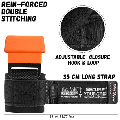 Weight Lifting Rod Hooks Heavy Duty Wrist Wraps Power Weight Lifting Training Gym Grips Straps Set of 2