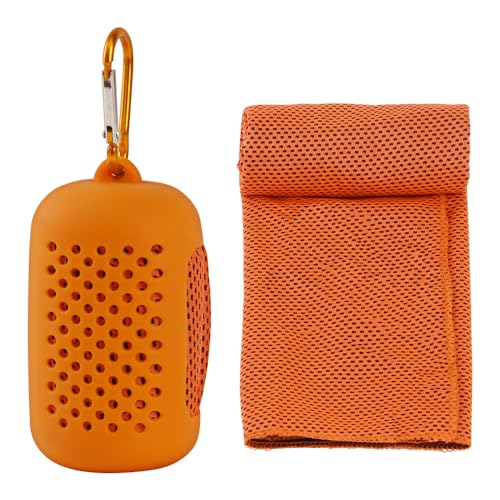 JBM Cooling Towel 40” X 12” Ice Towel Quick Dry Breathable Soft Microfiber Towels for Sports, Camping, Beach, and Outdoor Activities (Orange) - color: Orange