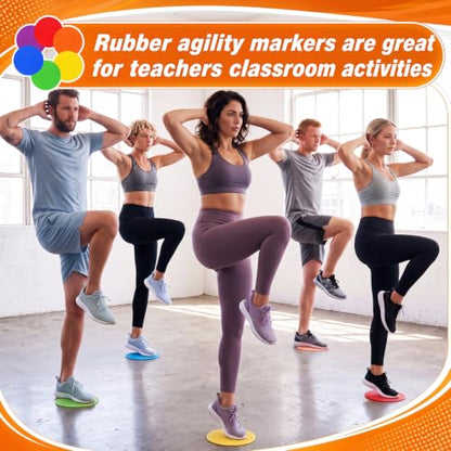 Tinideya Floor Spot Markers Flat Non Slip Gym - size: 6 Inch
