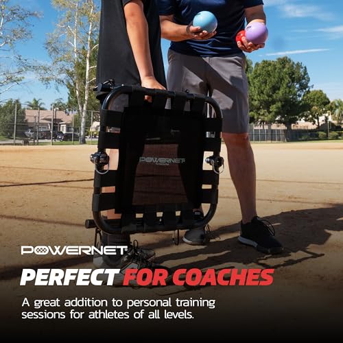 PowerNet Baseball Softball MaxControl Trampoline, Increase Posterior Shoulder Strength, Improve Arm Health, Folds for Easy Storage and Portability